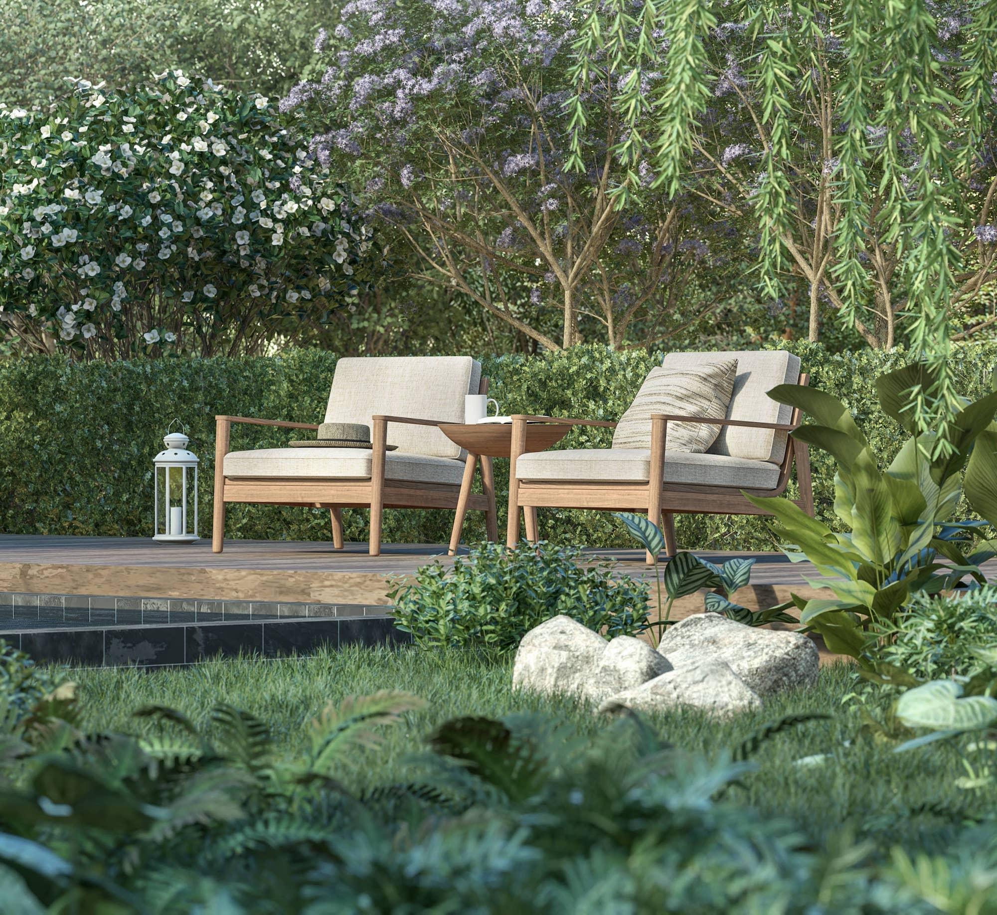 Tuin aangelegd door Renoday — perfect interieur en exterieur
